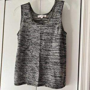 NWOT! Loft Black & White Tank Sweater w/Sequins - Medium